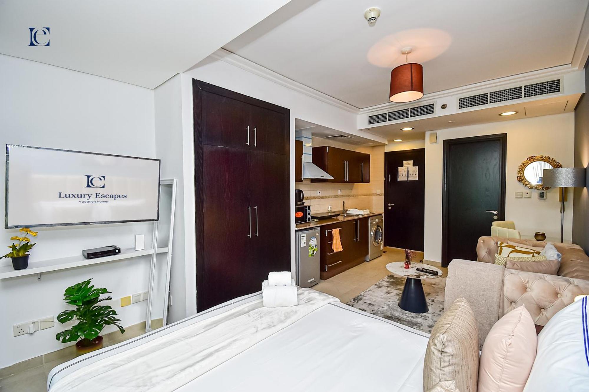 Luxury Escapes - Modern Studio Apt - Metro, Beach & Mall Mins Away Dubai Bagian luar foto